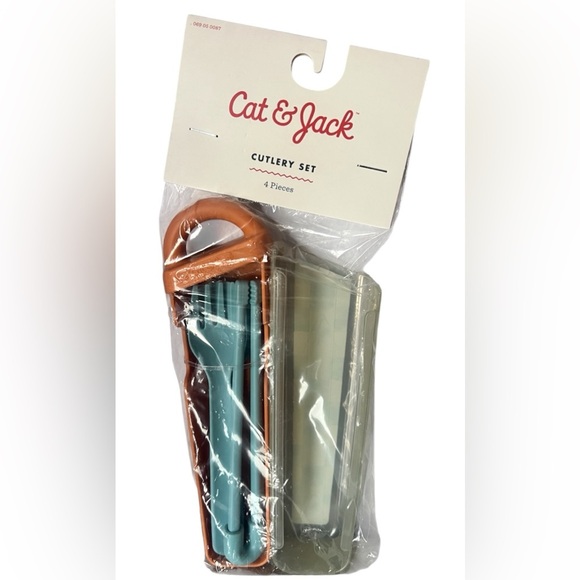 Cat & Jack 4 piece Kids Cutlery Set! Includes Chopsticks! BPA free NEW!! - Picture 1 of 3